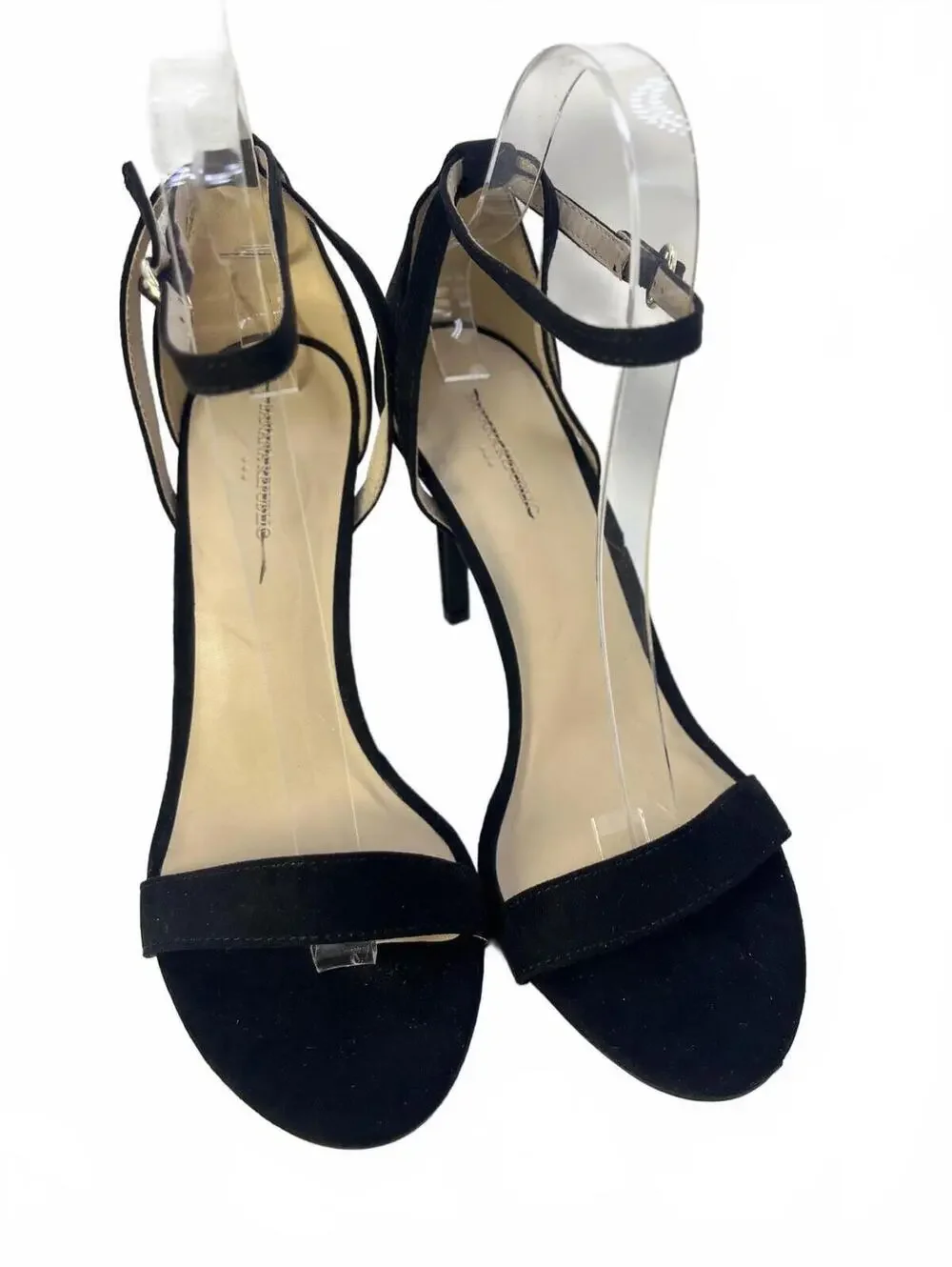 Ankle Strap Heels Suede Classic Black Size 9 High Heels by Banana Republic NWOT